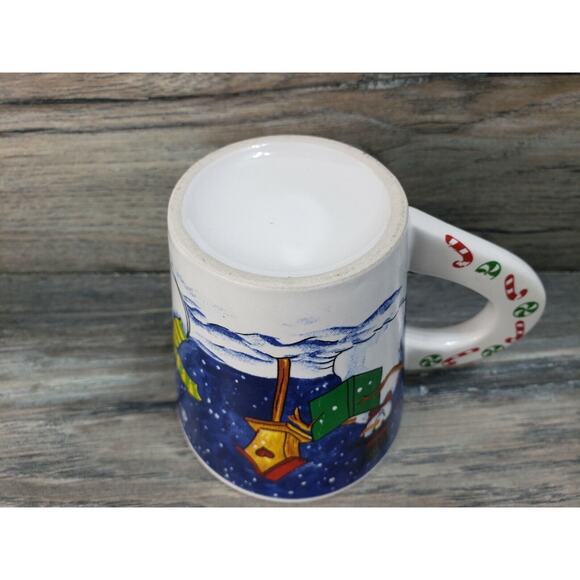 Snowman Candy Cane Winter Coffee Mug - Picture 7 of 7